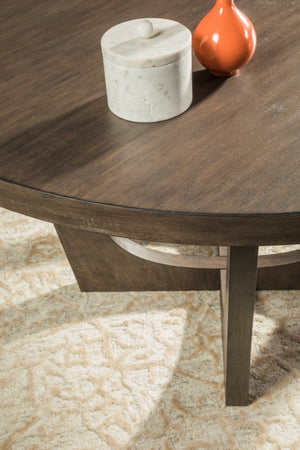 Artistica Home by Lexington Cohesion Program Brio 54 Inch Round Mahogany Wood Dining Table Dark Brown