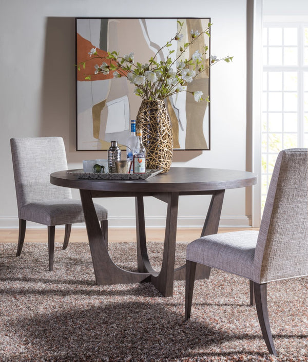 Artistica Home by Lexington Cohesion Program Madox 19.5 Inch Upholstered Fabric Side Chair Dark Brown/Beige