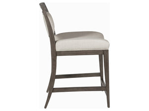 Artistica Home by Lexington Cohesion Program Nico 24.5 Inch Upholstered Wood Counter Stool Dark Brown/Beige