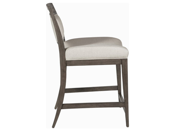 Artistica Home by Lexington Cohesion Program Nico 24.5 Inch Upholstered Wood Counter Stool Dark Brown/Beige