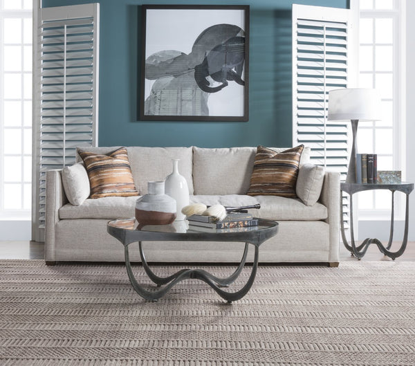 Artistica Home by Lexington Metal Designs Sophie 42 Inch Round Metal Cocktail Table Iron Gray