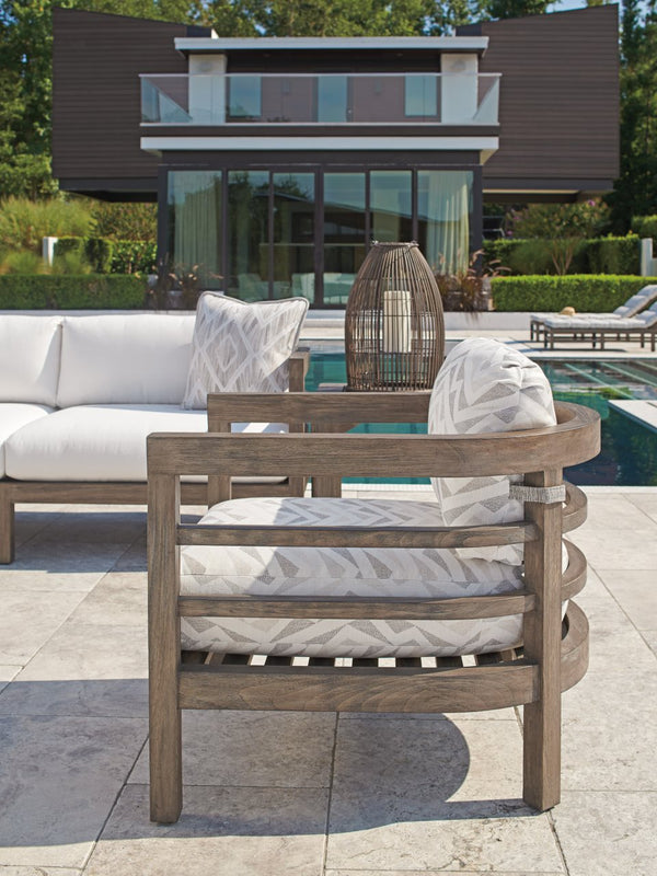 Tommy Bahama Outdoor by Lexington La Jolla Taupe, Gray & Patina Lounge Chair