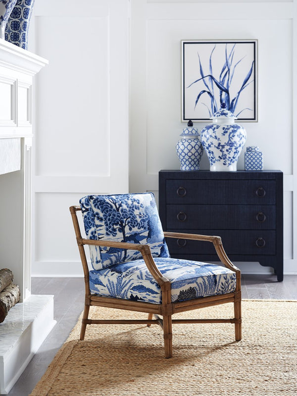 Barclay Butera Upholstery by Barclay Butera Redondo Blue/White Armchair