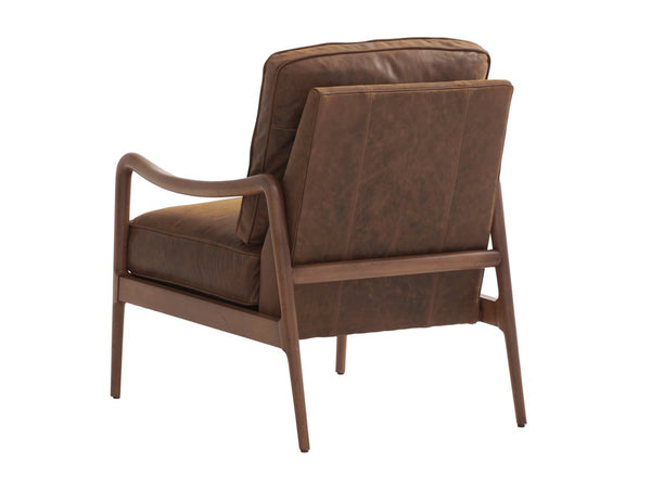 Barclay Butera Upholstery by Barclay Butera Leblanc Leather Bronze Armchair