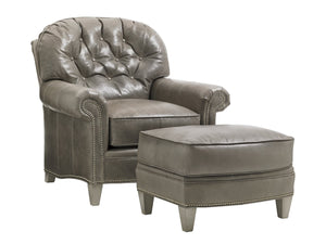 Oyster Bay by Lexington Bayville Leather Ottoman