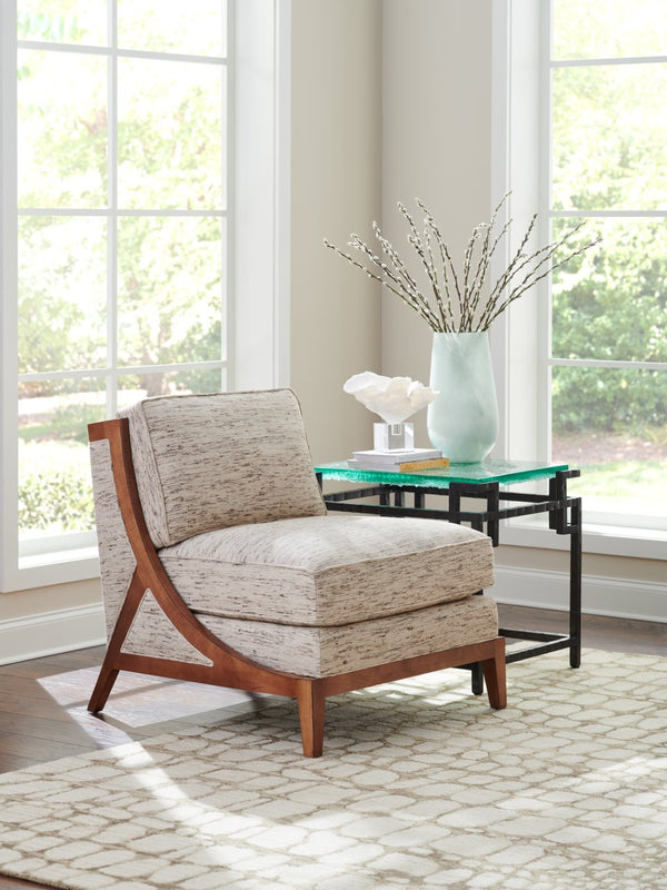 Tommy Bahama Home by Lexington Island Fusion Hermes Reef Glass Top End Table