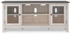 Dorrinson 60-Inch 2-Door LG TV Stand (Fireplace Optional) Two-tone