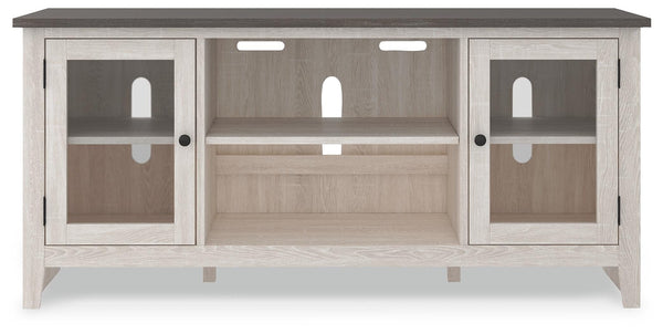 Dorrinson 60-Inch 2-Door LG TV Stand (Fireplace Optional) Two-tone