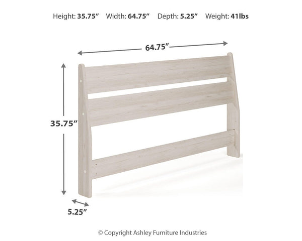 Socalle Queen Panel Headboard Light Natural