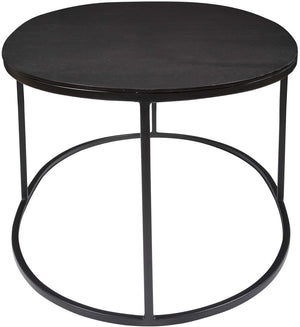 Uttermost Coreene Antique Black Oval Coffee Table