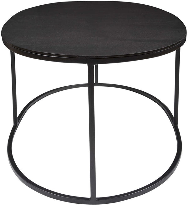 Uttermost Coreene Antique Black Oval Coffee Table