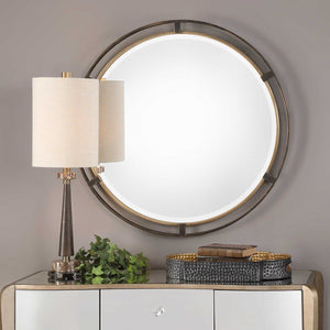 Uttermost Carrizo Bronze Round Mirror