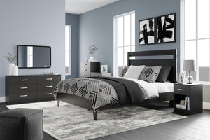 Finch 6-Drawer Dresser Black