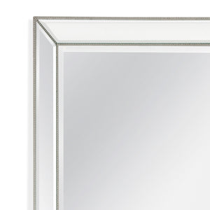 Bassett Mirror Glam White/Silver Ashley Floor Mirror