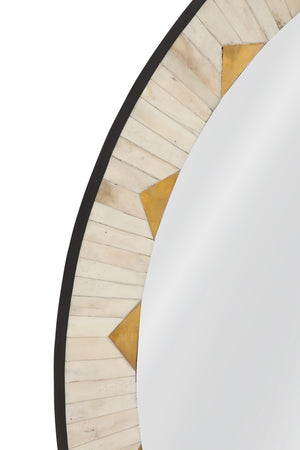 Bassett Mirror Glam Gold/White Bone Global Wall Mirror