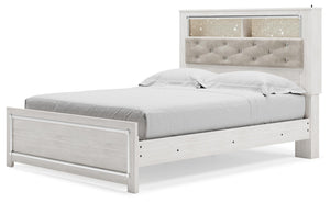 Altyra Queen Panel Bookcase Bed White