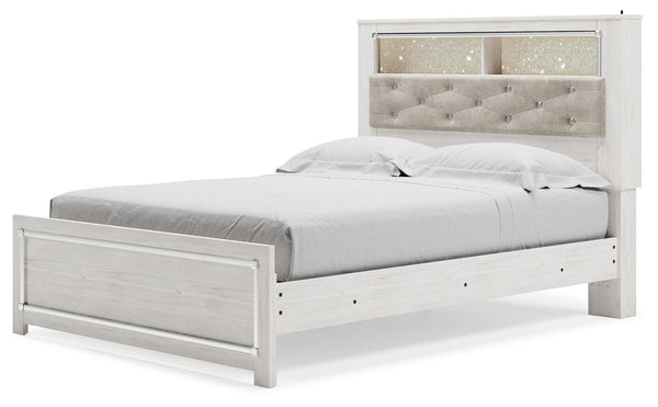 Altyra Queen Panel Bookcase Bed White