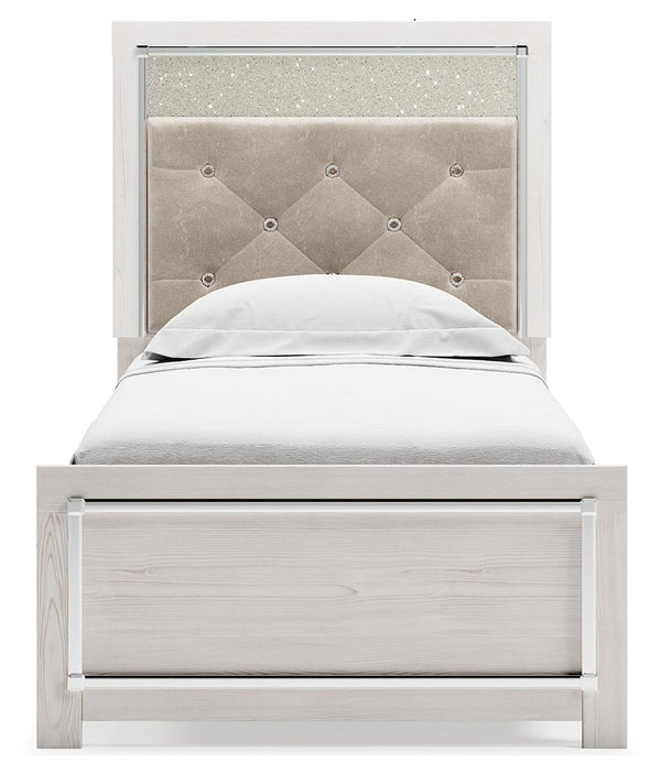 Altyra Twin Panel Bed White