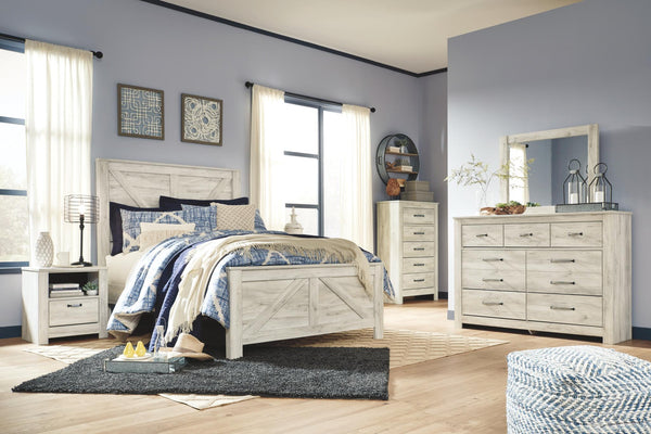 Bellaby Queen Crossbuck Panel Bed Whitewash