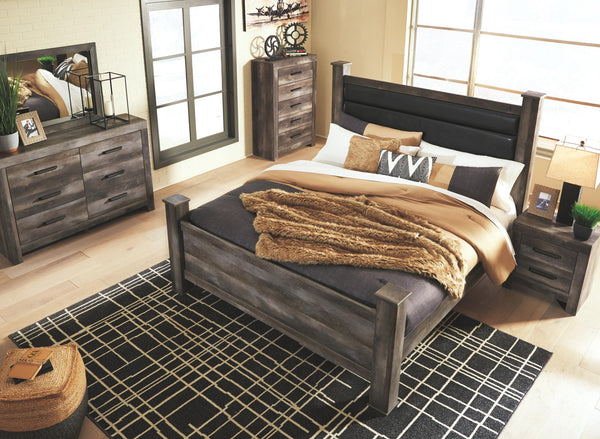 Wynnlow King Poster Bed Gray