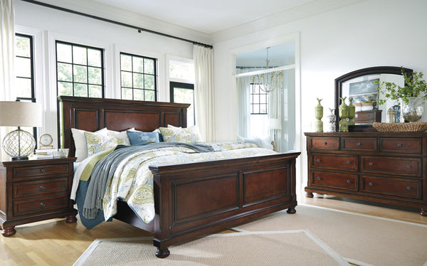 Porter California King Panel Bed Rustic Brown