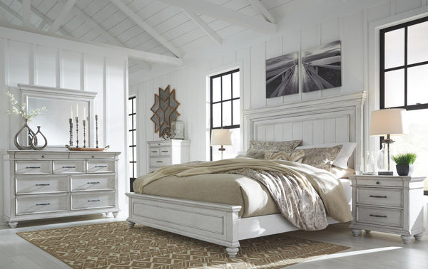Kanwyn King Panel Bed Whitewash