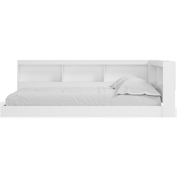 Piperton Full Bookcase Storage Bed with USB White