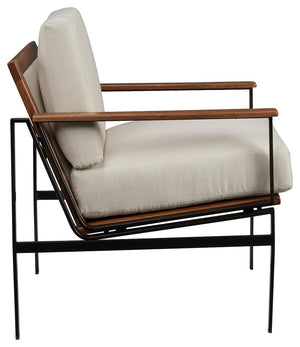 Tilden Accent Chair Ivory/Brown