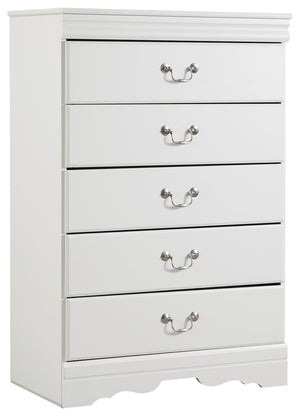 Anarasia 5-Drawer Chest White