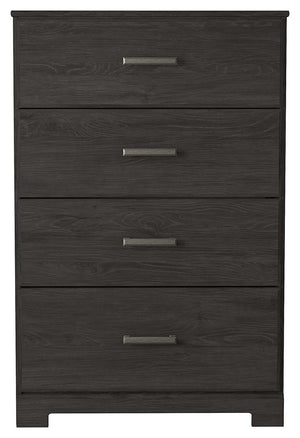 Belachime 4-Drawer Chest Charcoal