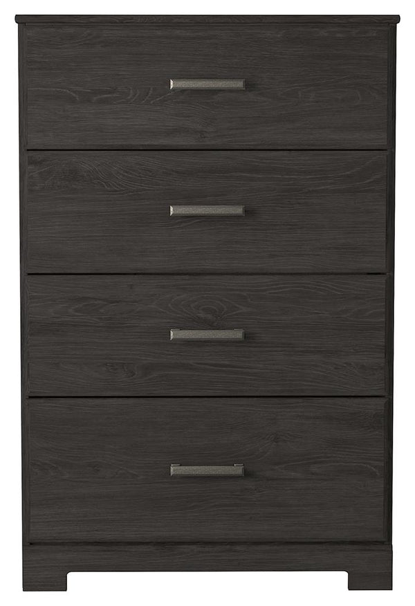 Belachime 4-Drawer Chest Charcoal
