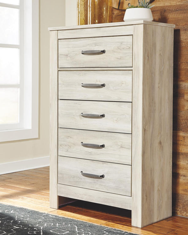 Bellaby Pastoral Charm 5-Drawer Chest Whitewash