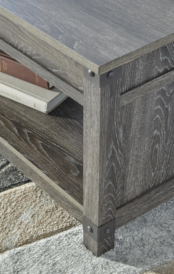 Freedan Lift-Top Coffee Table Grayish Brown