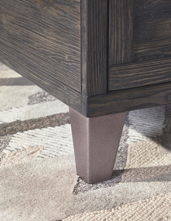 Todoe Urban Foundry 2-Drawer Coffee Table with Lift Top Dark Gray
