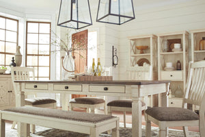 Bolanburg Pastoral Charm 6-Drawer Rectangle Dining Table Two-tone