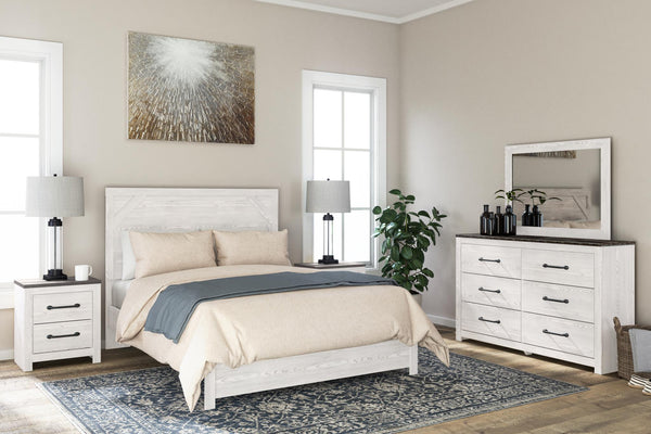 Gerridan 6-Drawer Dresser & Mirror White/Gray