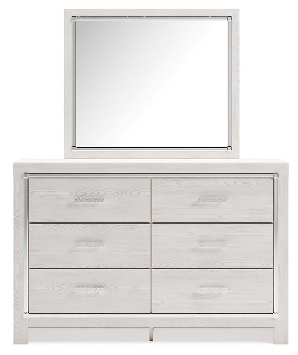Altyra 6-Drawer Dresser & Mirror White