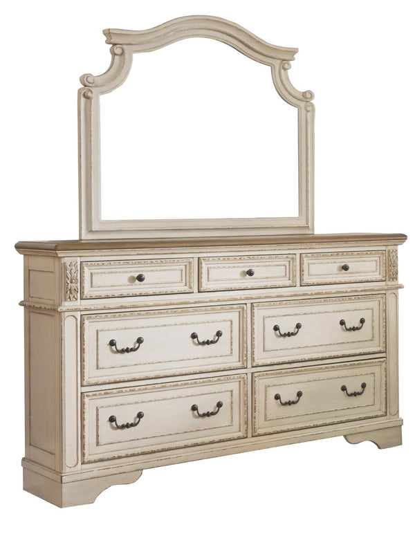 Realyn 7-Drawer Dresser & Mirror Two-tone