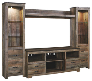 Trinell Urban Foundry 4-Piece Entertainment Center Brown