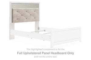 Altyra Youth Full Upholstered Button Tufted Panel Headboard White