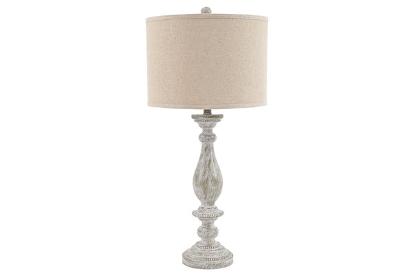 Ashley Bernadette Whitewash Table Lamp Set of 2