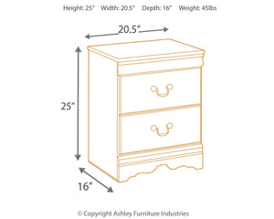 Huey Vineyard 2-Drawer Nightstand Black