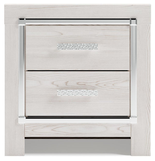 Altyra 2-Drawer Nightstand with USB & Wireless Charger White