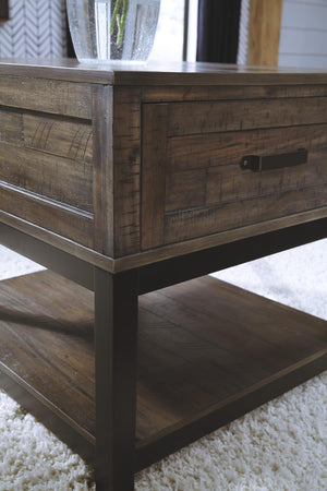 Johurst 1-Drawer End Table Grayish Brown