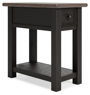 Tyler Creek 1-Drawer Chairside End Table with USB Grayish Brown/Black