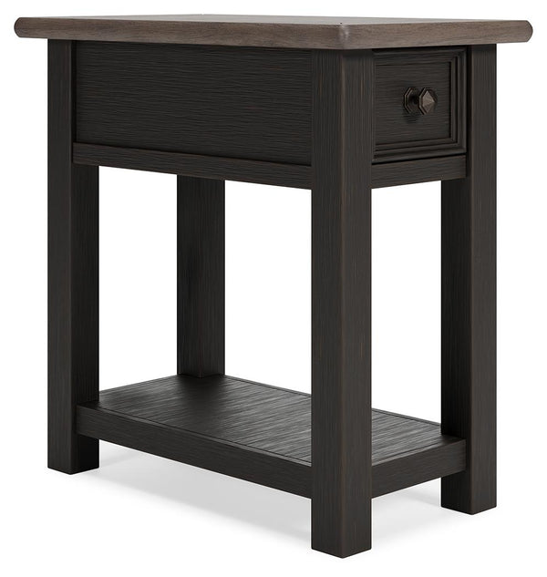 Tyler Creek 1-Drawer Chairside End Table with USB Grayish Brown/Black