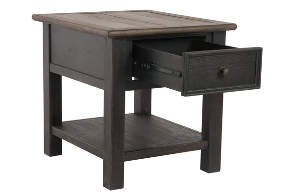 Tyler Creek Boho Haven 1-Drawer End Table Grayish Brown/Black