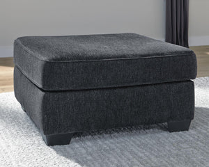 Altari Oversized Fabric Accent Ottoman Slate