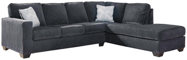 Altari 2-Piece Fabric Stationary Sleeper Stationary Sectional with Chaise Slate