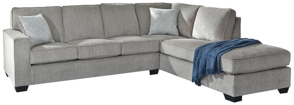 Altari 2-Piece Fabric Stationary Sectional with Chaise Alloy